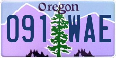 OR license plate 091WAE