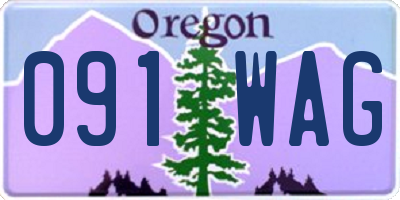 OR license plate 091WAG