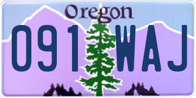 OR license plate 091WAJ