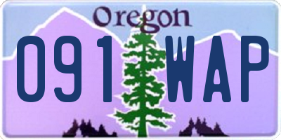 OR license plate 091WAP