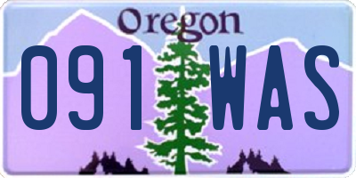 OR license plate 091WAS