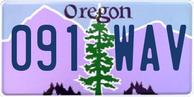 OR license plate 091WAV
