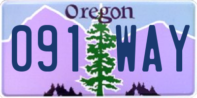 OR license plate 091WAY