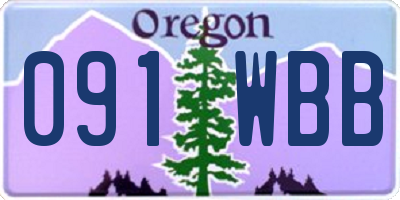 OR license plate 091WBB