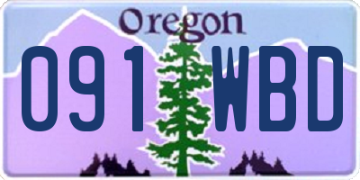 OR license plate 091WBD