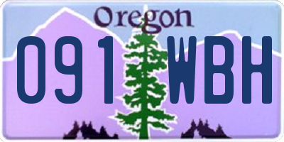 OR license plate 091WBH