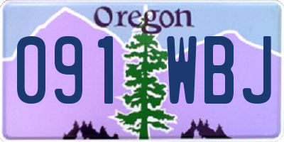 OR license plate 091WBJ