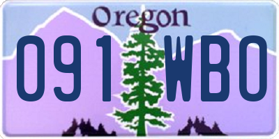 OR license plate 091WBO