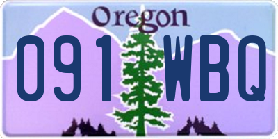 OR license plate 091WBQ