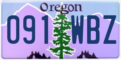 OR license plate 091WBZ