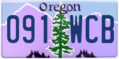 OR license plate 091WCB