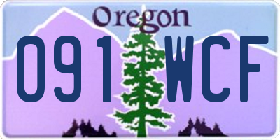 OR license plate 091WCF