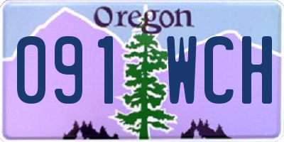 OR license plate 091WCH