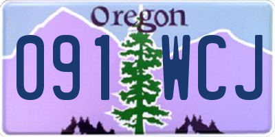 OR license plate 091WCJ