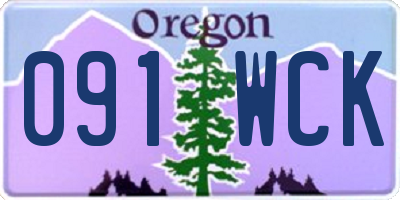 OR license plate 091WCK