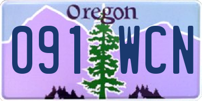 OR license plate 091WCN