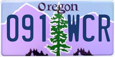 OR license plate 091WCR