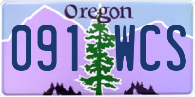 OR license plate 091WCS