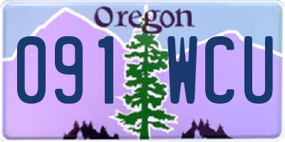 OR license plate 091WCU