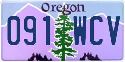 OR license plate 091WCV