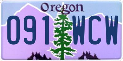 OR license plate 091WCW