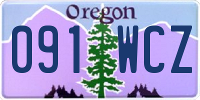 OR license plate 091WCZ
