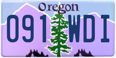 OR license plate 091WDI