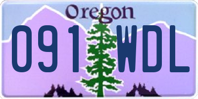 OR license plate 091WDL