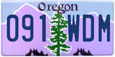 OR license plate 091WDM