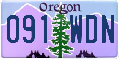 OR license plate 091WDN