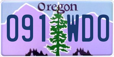 OR license plate 091WDO