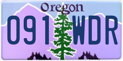 OR license plate 091WDR