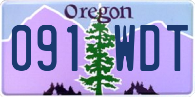 OR license plate 091WDT