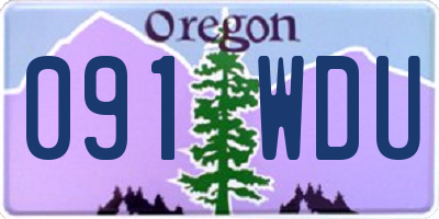 OR license plate 091WDU