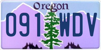 OR license plate 091WDV