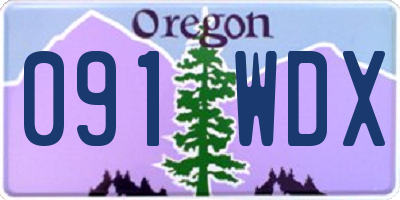 OR license plate 091WDX