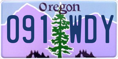 OR license plate 091WDY