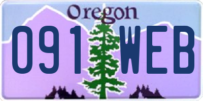 OR license plate 091WEB