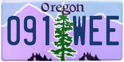 OR license plate 091WEE