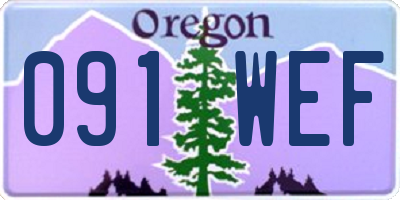 OR license plate 091WEF