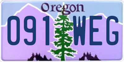 OR license plate 091WEG