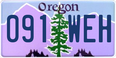 OR license plate 091WEH