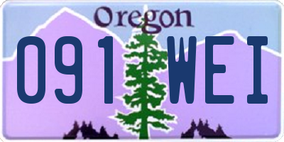 OR license plate 091WEI