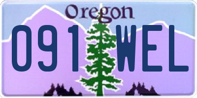 OR license plate 091WEL