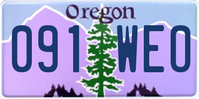 OR license plate 091WEO