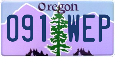 OR license plate 091WEP
