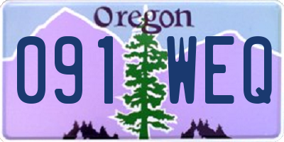 OR license plate 091WEQ