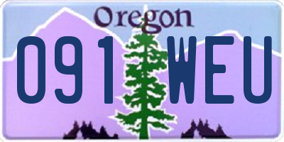 OR license plate 091WEU