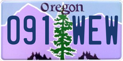 OR license plate 091WEW