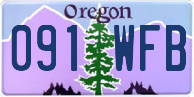 OR license plate 091WFB